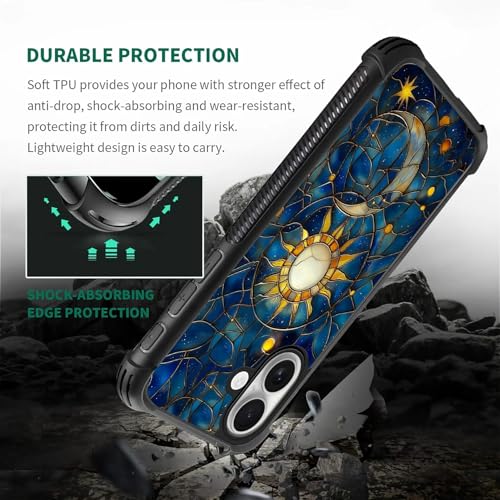 Toulas for iPhone 17 Case,Moon Stars Celestial Glass Design，[Compatible with MagSafe],All-Round Protection Shockproof Anti-Scratches TPU Cover,Cases for Woman Man by Toulas - Used condition - Image 4