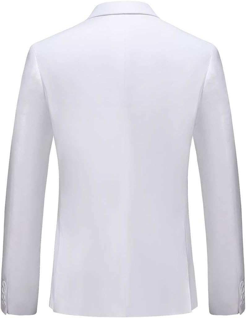 UNINUKOO Mens Suit Jacket Double Breasted Blazer Men Slim Fit Casual Prom Wedding Daily Tux Suit Coats Blazer - Image 4