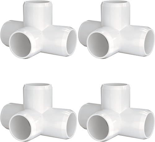 Miniatura 30 de Accesorios de PVC de 1 pulgada de cruz de 4 vías (paquete de 4) grado para muebles, conector de codo, resistente para muebles de bricolaje, marcos