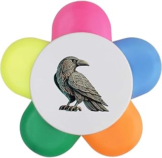 Azeeda 'Stylised Celtic Raven' Flower Shape H...