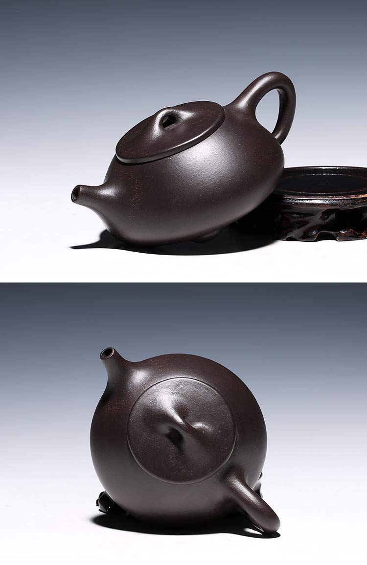 Teekanne, 227 ml, chinesischer Yixing, echter schwarzer Tonerde, Zisha Shipiao 8oz Standard classic