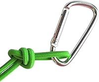 Vista 3 de Cuerda de choque de grado marino con 2 mosquetones, 6 colores de cuerda elástica, elástica y elástica hecha en Estados Unidos, 1/8, 3/16, 1/4