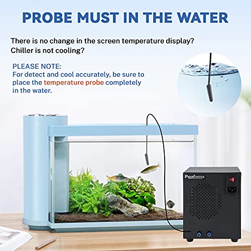 Poafamx 16Gal Aquarium Chiller 60L Fish Tank Cooler Unit ℉ Quiet For Home Fish Shrimp Breeding Aquaculture With Water Pump And Pipe 110V #TOP3