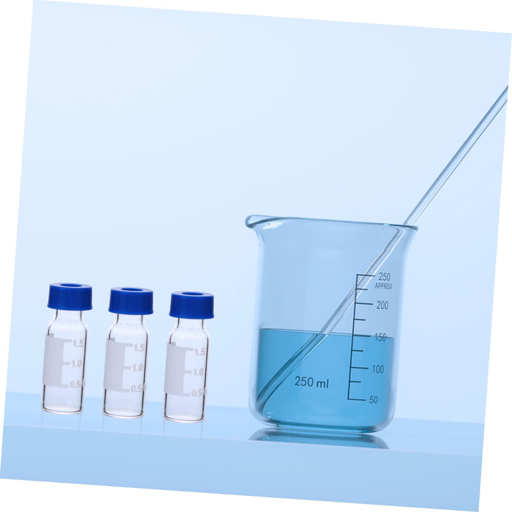 MUSISALY 100pcs Vial Containers with Lids Clear Empty Toiletry Bottle Chromatography Bottle Storage Bottle Sampling Bottle Reagent Bottle Currency Holder for Bills Glass