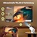 Salange Portable Beamer 2026, Klein Handy Beamer unterstützt 8K 1080P mit WiFi 6 und Bluetooth 5.4, Android 14.0, 180°Dreh, HiFi-Lautsprecher 5 W, integrierter Heimkino