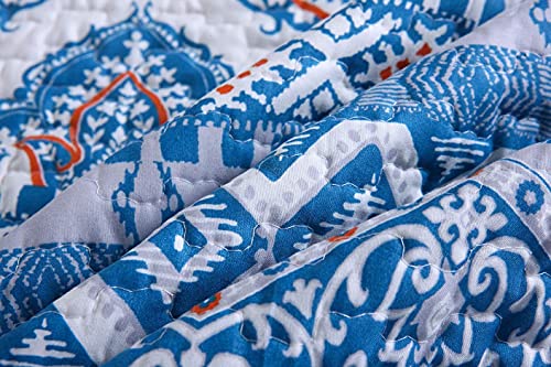 Qucover Tagesdecke 150x200 cm Boho, Gesteppte Decke aus Baumwolle 140x200, Bettüberwurf für Einzelbett, Premium Quilted… – Bild 8