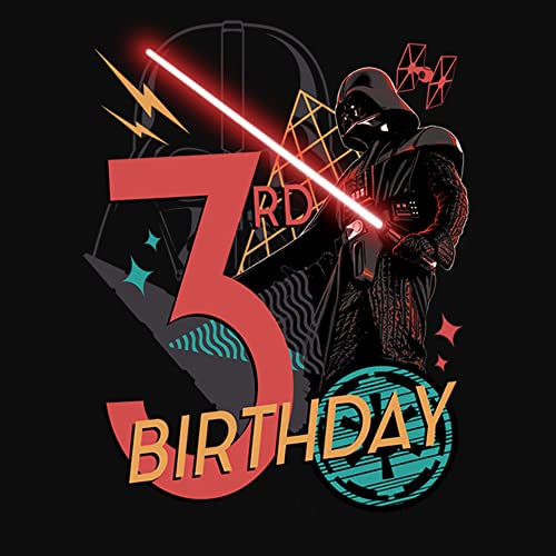 STAR WARS Toddler's Darth Vader 3rd Birthday Abstract Background T-Shirt2