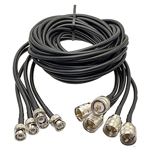 Câble RG58 UHF mâle et BNC mâle avec sertissage de précision RF pigtail 10pcs