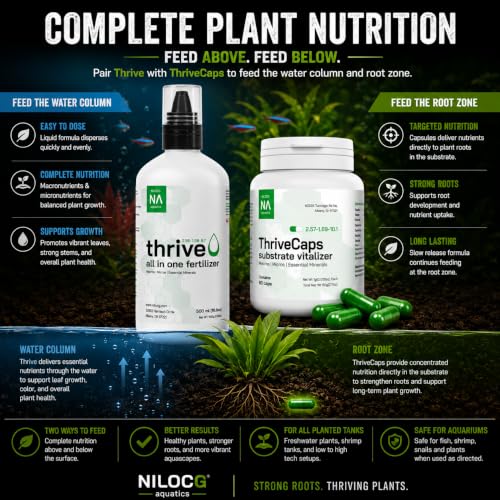 Image of NilocG ThriveCaps Aquarium Root Fertilizer for Planted Tanks, 60 Caps
