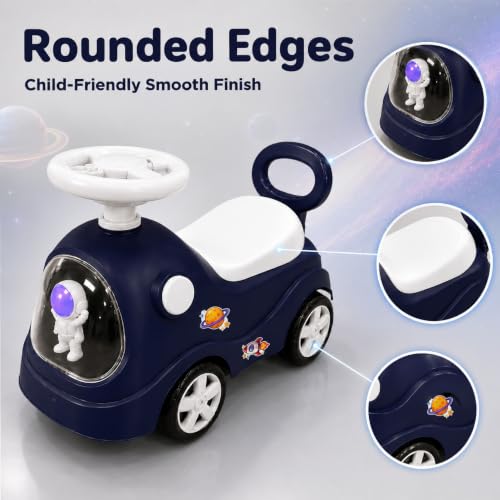 Image of Lifelong Astro Ride On Push Car for Kids 1-4 Years | Distraction-Free Non-Musical Ride-On Toy with Easy Installation, Steering Wheel & Under-Seat Storage | Sturdy 35 kg Capacity for Indoor Outdoor Fun