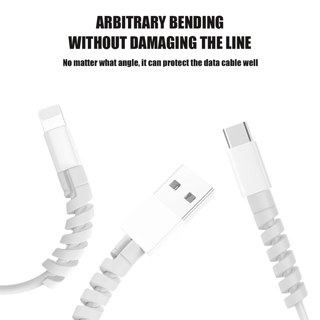 30 Pezzi Salvacavo per Caricabatterie Flessibile Silicone Micro USB Protector Tuta di Protezione per Cavo del Mouse per Tutte Le Linee Dati del Cellulare