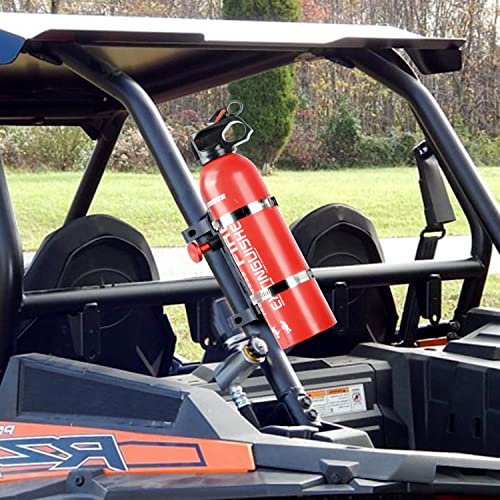 Z8LED UTV Fire Extinguisher Holder/Adjustable Roll Bar Fire Extinguisher Mount Holder for 1.75''-2'' Roll Bar Compatible with UTV Polaris RZR Ranger Camper Van(ABS, Quick Release)