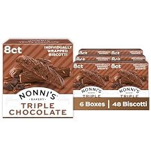 Nonnis Triple Milk Chocolate without Nuts Biscotti, 8-Count Pack of 6
