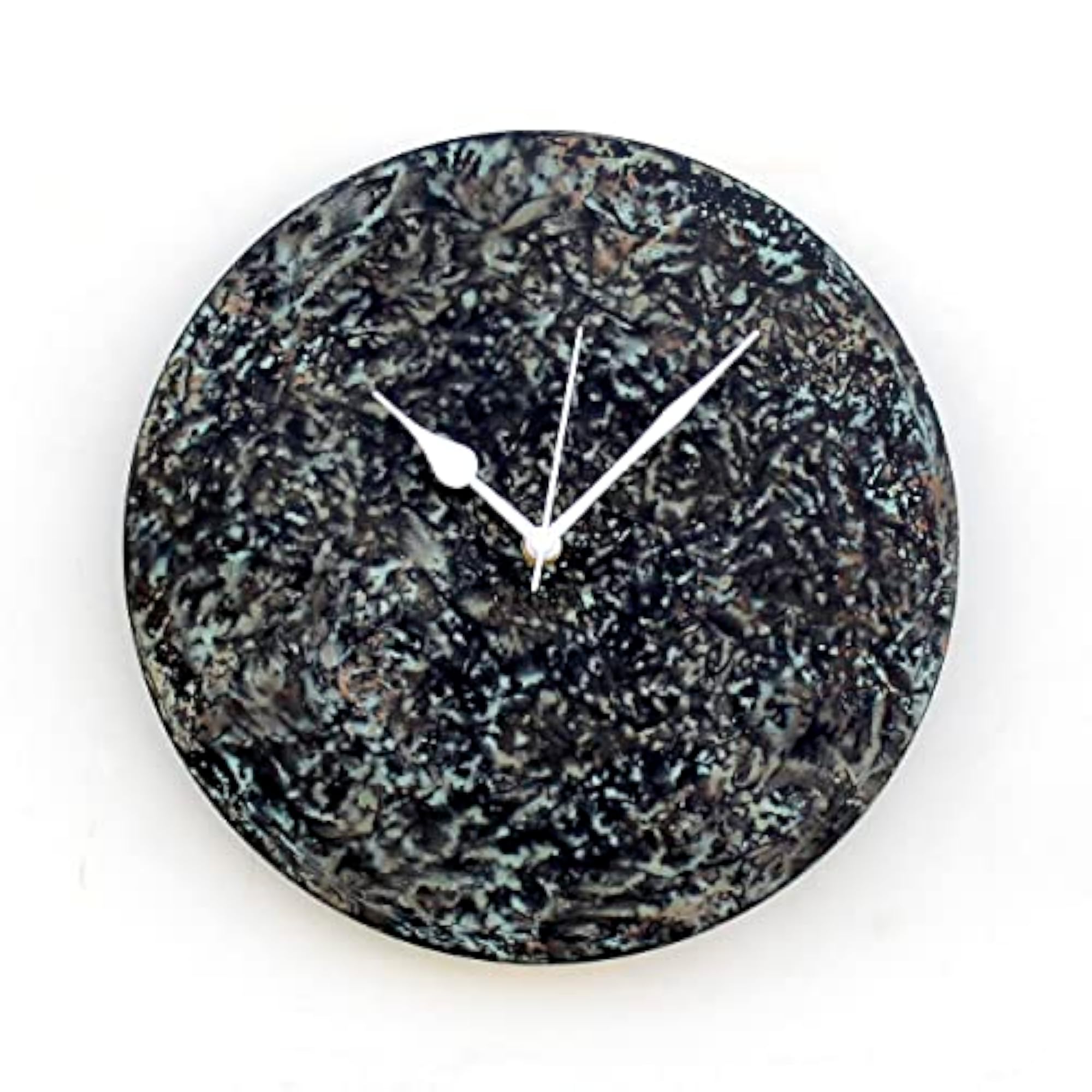 Metal Wall Clock, 12 inch Modern Antique Design