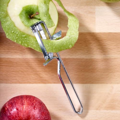 Foto von Westmark Universal-Sparschäler/Pendelschäler mit geschärftem Ausstecher, Edelstahlklinge, Famos, Metall/Verchromt, 106122E1