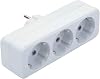 DE-PA Triple Ground Goliath Plug Socket Coupler | 220V 16A Powerful and Safe Socket Converter | Grounded 3’ Plug Adapter For Home and Office Use