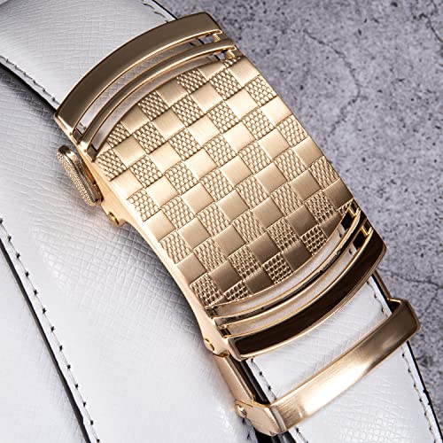 Dubulle Men's Belt Designer Ratchet Belts 2 PCS Leather Automatic Buckles Adjustable Strap Gift Box Business Casual4