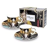CARMANI - Gustav Klimt 'Judith', Porzellan Espressotasse mit Untertasse 2er Set