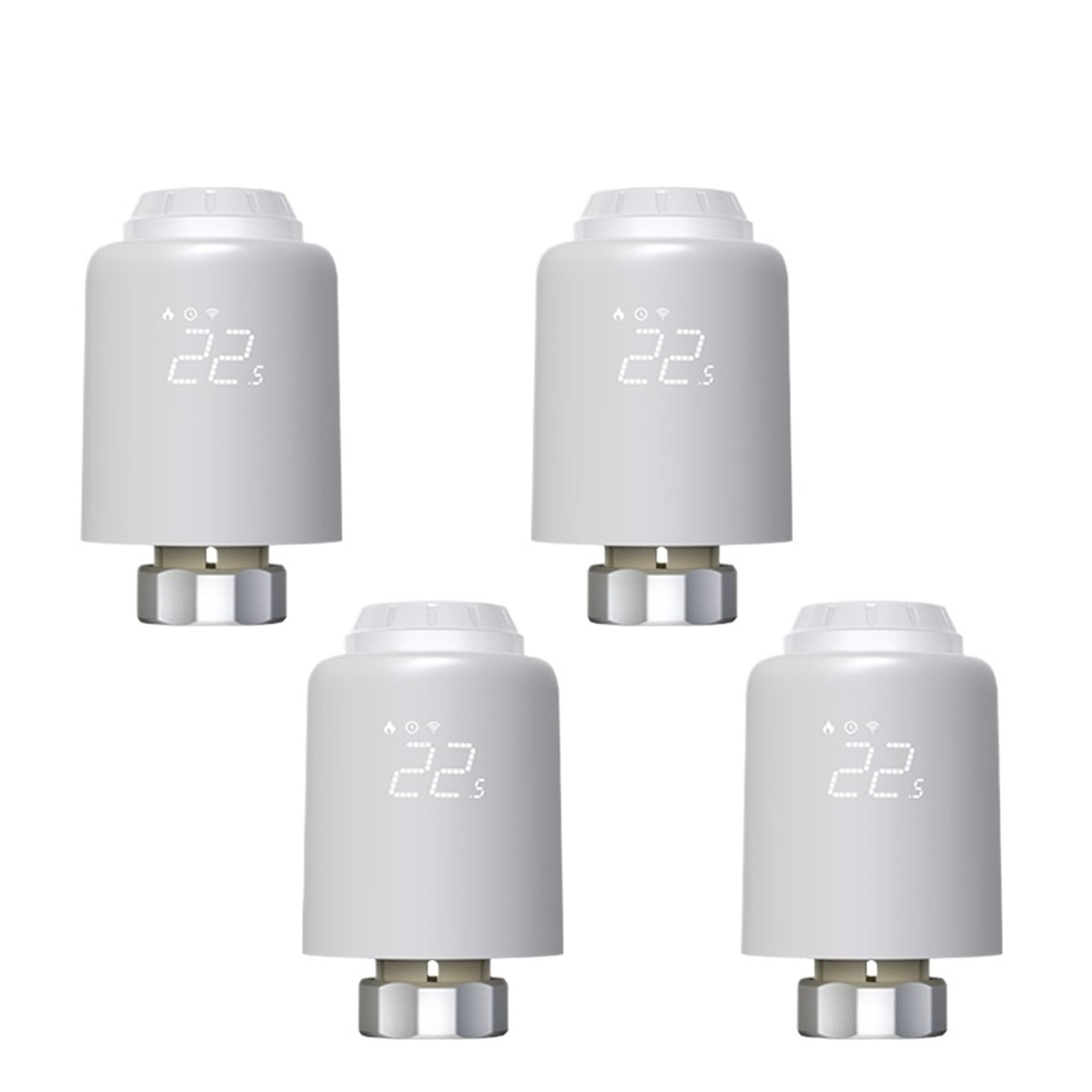 Tuya Smart Home WiFi Zawór Grzejnikowy TRV Siłownik Termostatu Grzewczego Programowalny Regulator Temperatury Głos OszczęDza Energię I Koszty Ogrzewania(TRV603-4pcs)
