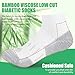 Nonlut Diabetic Socks for Men,6 Pairs Low Cut Neuropathy Mens Diabetic Socks(White-Large)