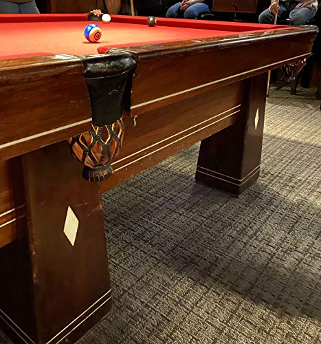 Set Of 6 Heavy Duty Pu Leather Billiard Pool Table Pockets (Several Colors & Styles Available) (Black - Diamond) #TOP7