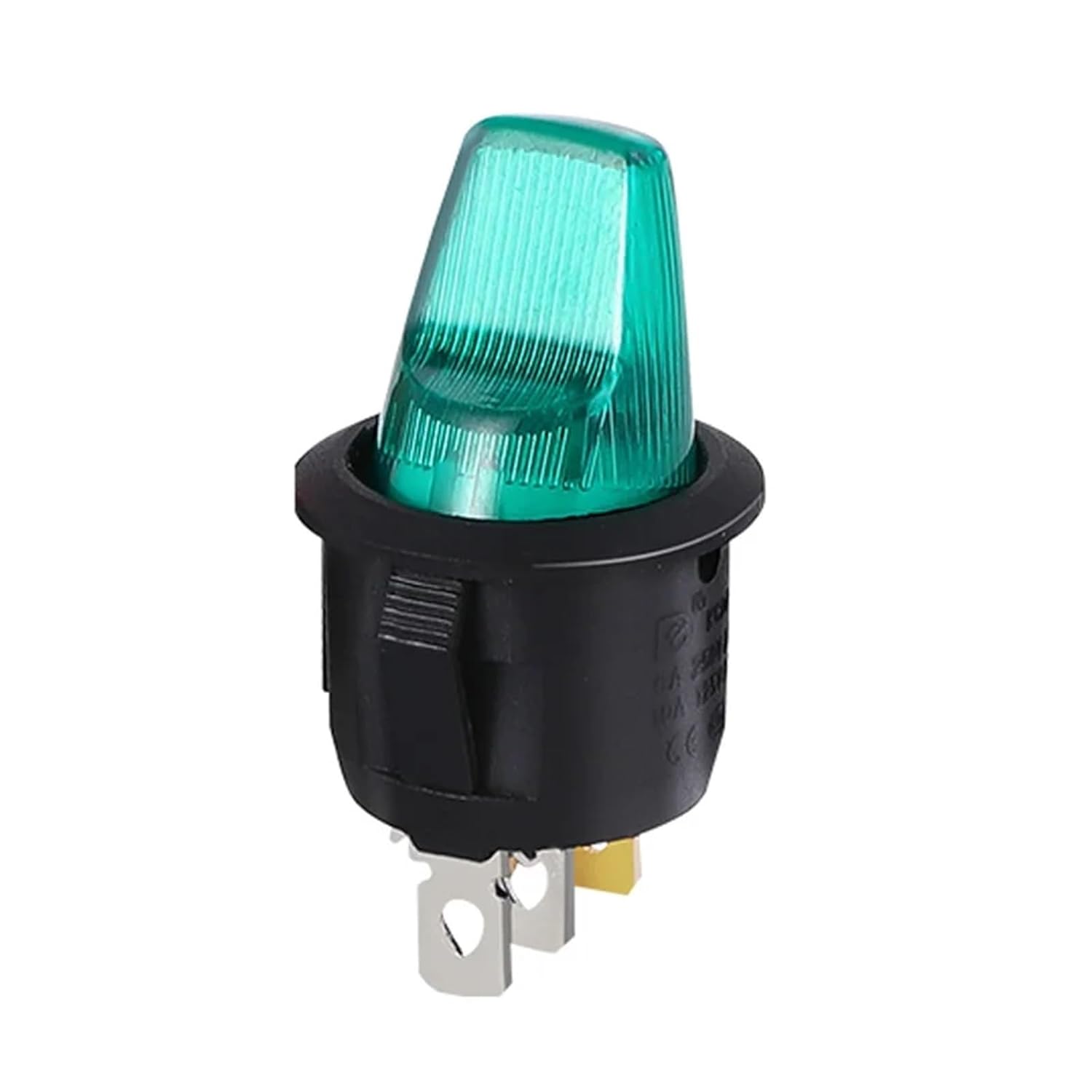 1PCS Rocker Switch ON-Off 12V 220V LED Illuminated Lamp with Specail Button Toggle Switches for Auto Car Motor(Green,12V)