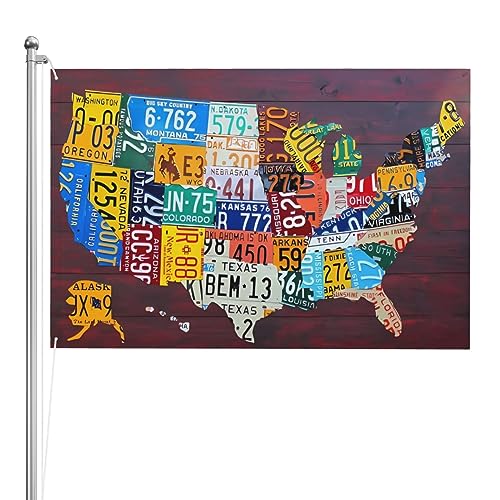 Drapeau plaque d'immatriculation anti-UV et décoloration avec double impression haute netteté