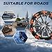 Zip Treads for Tires, Car Wheel Anti-Skid Anti-Slip Snow Rain Chain Tire Tyre Cable Belt, Universal Reusable Anti-Skid PE Tire Chains,Wheel Traction Straps, for Cars SUVs Trucks (30)