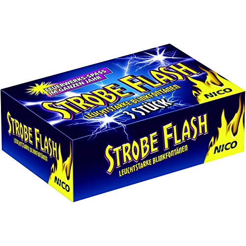 Nico Strobe Flash (1 Pack a. 3 stück) Blinkfontäne Party...