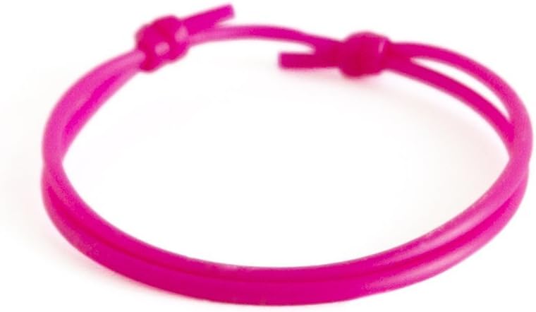 Cuff Bracelet for Women Men Friendship Adventure Gift Silicone Rubber Waterproof Rope, Adjustable, Slip Knots