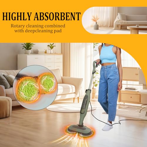 Image of Steam Mop Replacement Brush Pads for Shark Steam and Scrub Mop S8201 S8001 S7201 S7000 Series 2 Brush Heads +2 Microfiber Absorbent Pads