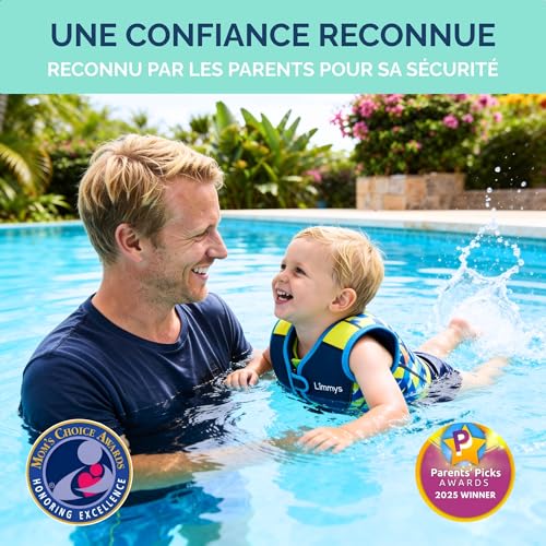 Limmys Gilet de Natation Néoprène Enfant – Flottaison Réglable – vue 7