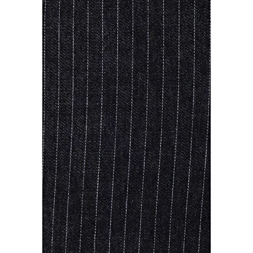 Image of Blackberrys Men Navy Vertical-Stripes Trousers