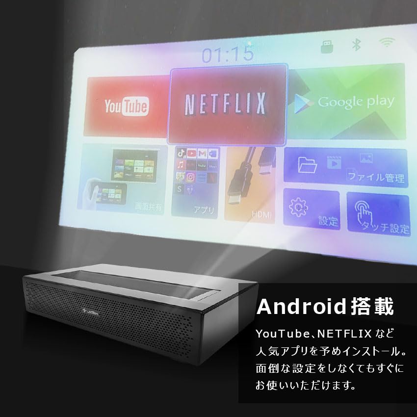 Amazon.co.jp: LOOZER 壁短焦点 プロジェクター SP02 : 家電＆カメラ
