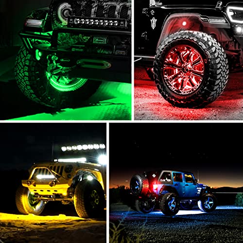 Igldipuo 15.5" Led Wheel Ring Lighting Kit Rgb With Remote And App Smart Trim Led Kit Illuminated Wheel Rim Light Kit For Car Tires 4Pcs(Suitable For 18-19 Inch Tires) #TOP2