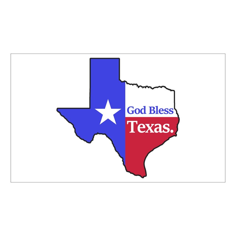 CNW Studio God Bless Texas Decal Vinyl Bumper Sticker 5