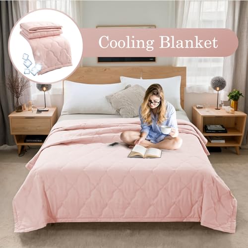 Manta refrescante para dormir de verano colcha transpirable suave reversible para cama y sofá 3