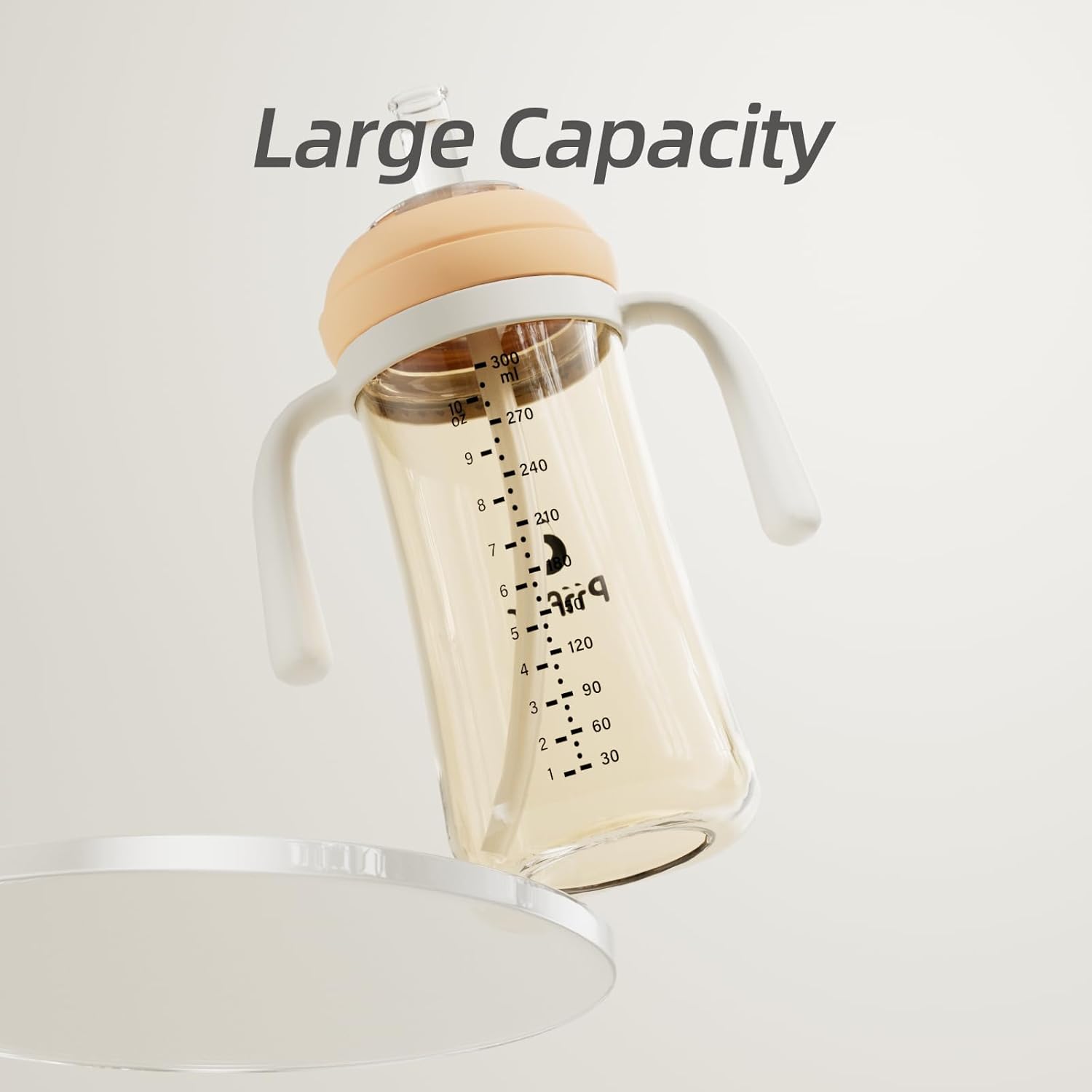 Piifur Sippy Cups for Toddlers 1-3 No Spill Straw with Handle Water Bottle 2 Pack 10 Ounce - Image 8