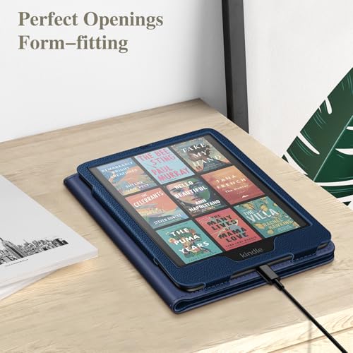 Image of Fintie Case for 7 inch /6.8 inch Kindle Paperwhite(12th /11th Generation-2024 /2021) and Kindle Colorsoft Signature Edition -Slim Foldable Stand Cover Auto Wake /Sleep for Paperwhite 2024, Navy