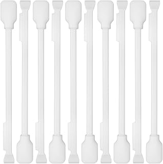 KICTeam - Plastic Scraper Tool with Foam Swab (10 Pack) - Multi-Use Scraper Tool for Stickers, Label Remover, Paint, Printers, Automotive Detailing - Scratch Free Cleaning Tool with Swab, White