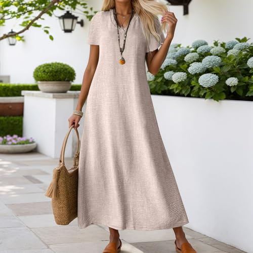 Robe en lin fluide et coupe ample confort thermique été automne - 3