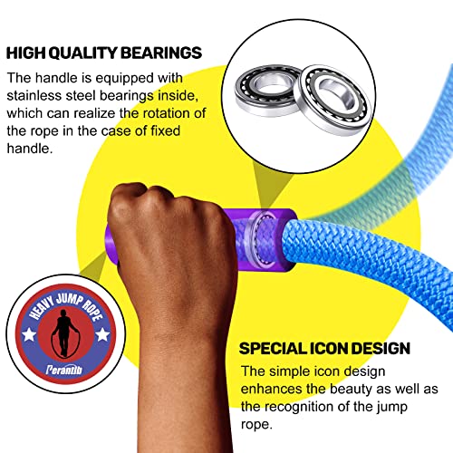 Weighted Jump Ropes with 360 Degree Rotation Handle.1 Inch 2.7LB Heavy Jump Rope for men and women,jump ropes for fitness by Perantlb - Image 4