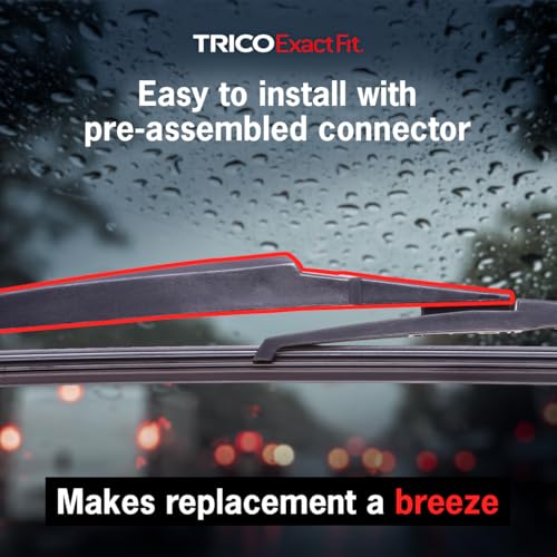 TRICO Exact Fit 12 Inch Rear Wiper Blade Fits Select Buick, Cadillac, Chevrolet, Ford, GMC, Isuzu, Jeep, Lincoln, Mazda, Mercury, And Saab Model Years, Part Number 12-E
