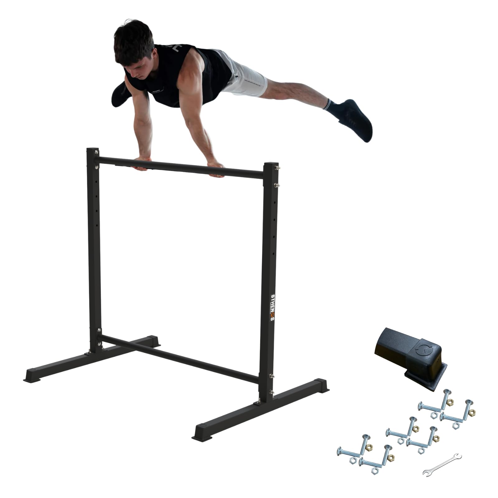 Heavy Duty Static Bar for Calisthenics & Bodyweight Training | Pull-Up & Dip Station | Adjustable Height Steel Bar | Home & Gym Workout Equipment-image-42