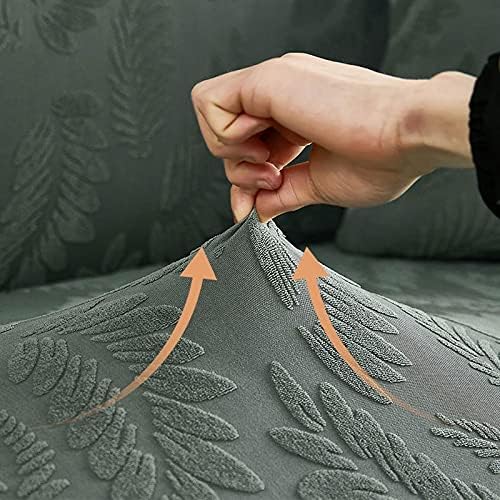 Miniatura 3 de Fundas para sofá de 2341 plazas, funda protectora elástica de terciopelo grueso y gris azul para sala, funda protectora elástica para sofá de 3