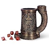 Luazuri - Taza Torre de Dados, Torre para Lanzar Dados, Viene con Set de 7 Dados, Adecuada para DND Dungeons and Dragons,...