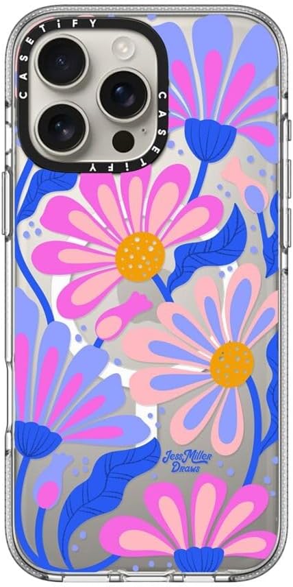CASETiFY Clear iPhone 16 Pro Max Case [Not Yellowing / 6.6 ft. 3X Military Grade Drop Protection/Compatible with Magsafe] - Mystic Daisy - Clear