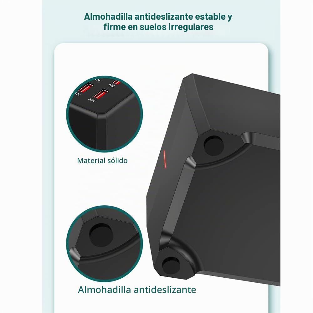 Estación de Carga USB de 150 W Cargador de Enchufe USB Cargador de Escritorio de 30 Puertos Compatible con Sistema iOS y Android para Múltiples Dispositivos