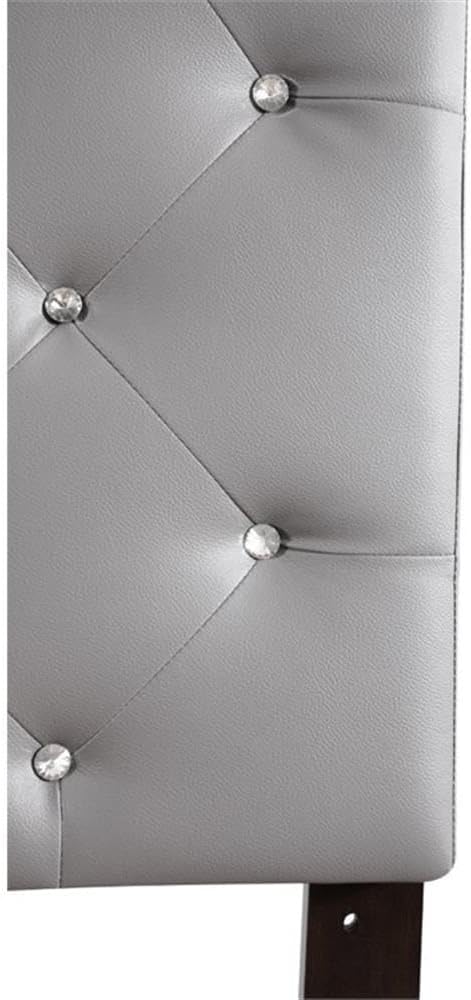 Glory Furniture Super Nova Faux Leather Upholstered Queen Headboard in Gray