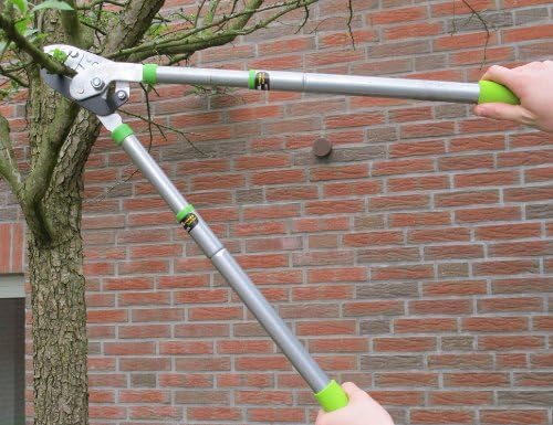 Tooltime Professional Aluminium Ratchet Anvil Loppers with Telescopic Extending Handles and Non-Slip Cushion Grips
